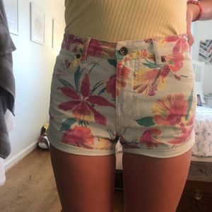 Billabong Floral Denim Shorts